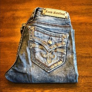 Size 28 Boot Cut Rock Revival Jeans